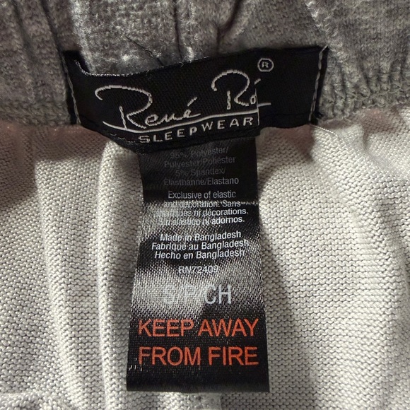 Rene Rofe Gray Sleep Shorts - Picture 2 of 2